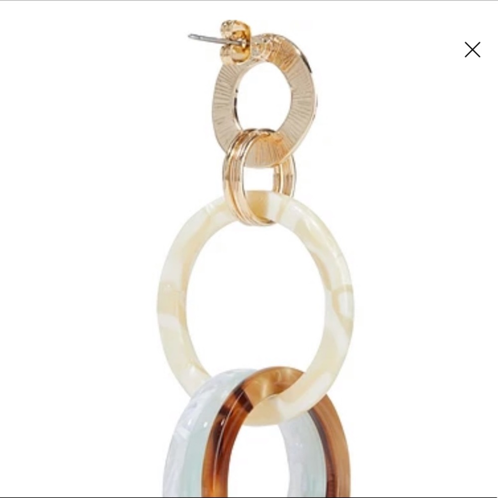 Iris & Ink Statement Linked Hoops Earrings - image 3